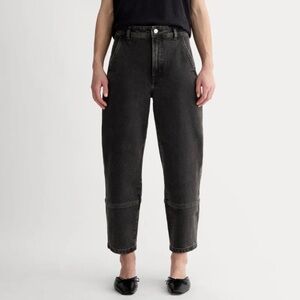 Everlane Washed Black Utility Barrel Jean